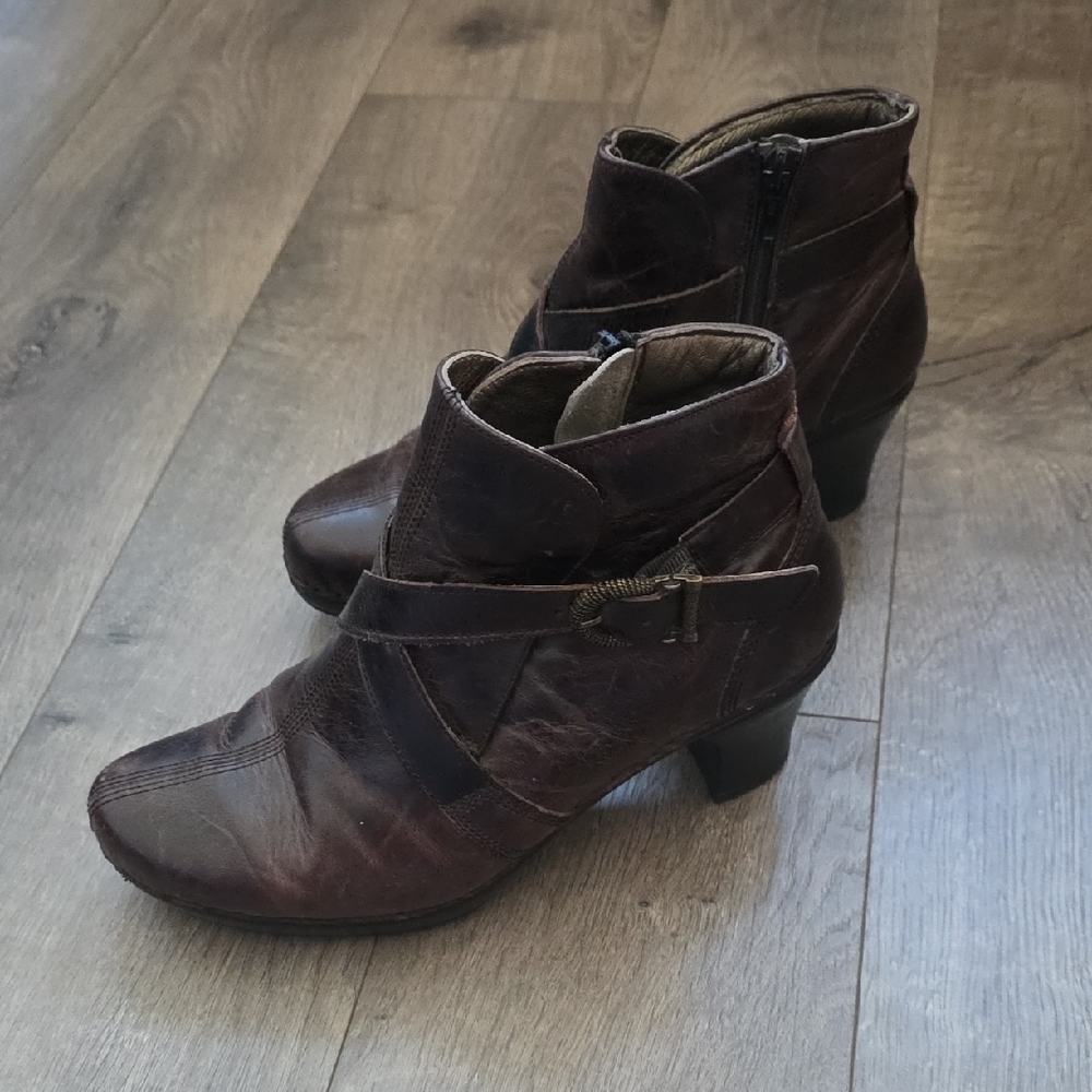Josef Seibel - Dark Brown Ankle Boots - Size 38